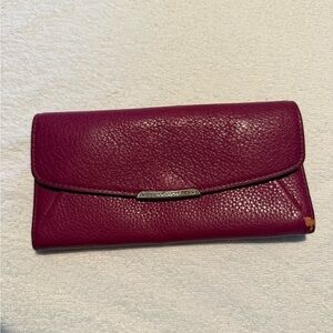 Coach Women's Deep Burgundy Leather Wallet